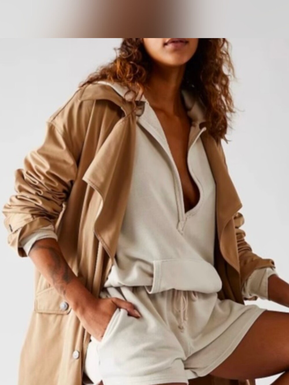 Free People Beach Kicking It Romper - Salt